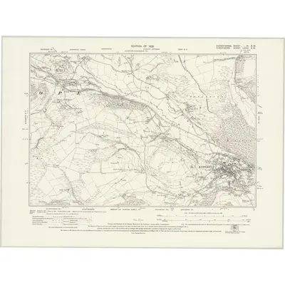 1926 Map of Radnorshire XI.SW, 1929 Print
