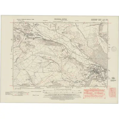 1938 Map of Radnorshire XI.SW, 1948 Print