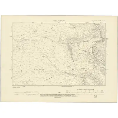 1902 Map of Radnorshire XIV.NE, 1905 Print