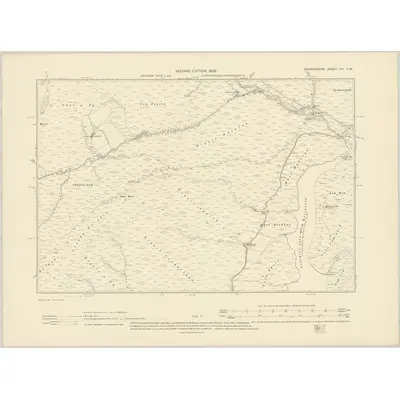 1903 Map of Radnorshire XIV.NW, 1905 Print