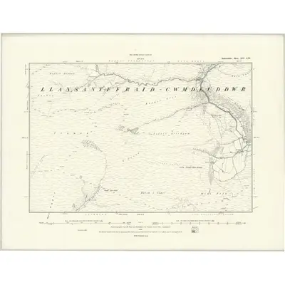 1887 Map of Radnorshire XIV.SW, 1888 Print