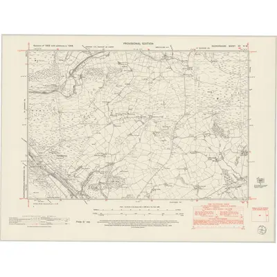 1948 Map of Radnorshire XV.NW, 1953 Print
