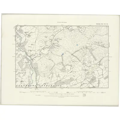 1887 Map of Radnorshire XVI.NE, 1888 Print
