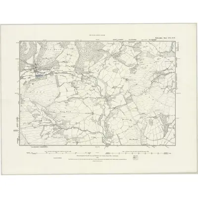 1887 Map of Radnorshire XVI.NW, 1888 Print