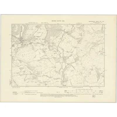 1902 Map of Radnorshire XVI.NW, 1904 Print