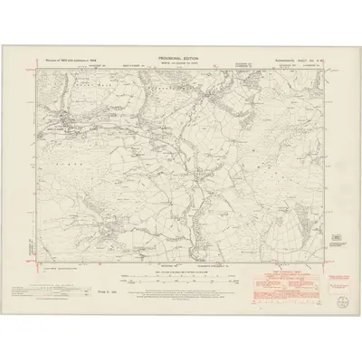 1948 Map of Radnorshire XVI.NW, 1953 Print