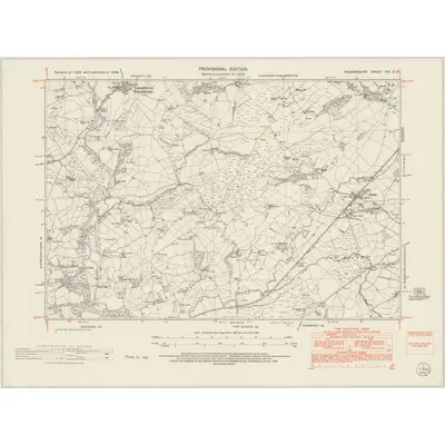 1948 Map of Radnorshire XVI.SE, 1953 Print
