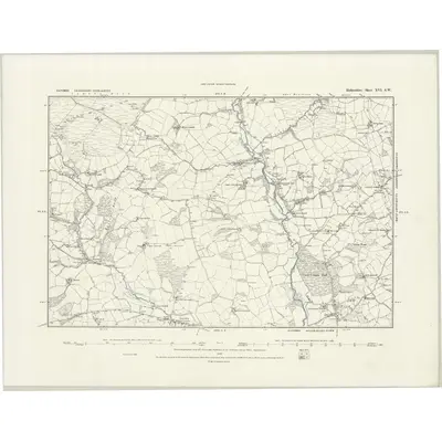 1887 Map of Radnorshire XVI.SW, 1888 Print