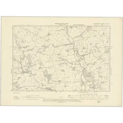 1902 Map of Radnorshire XVI.SW, 1904 Print