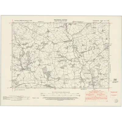 1948 Map of Radnorshire XVI.SW, 1953 Print