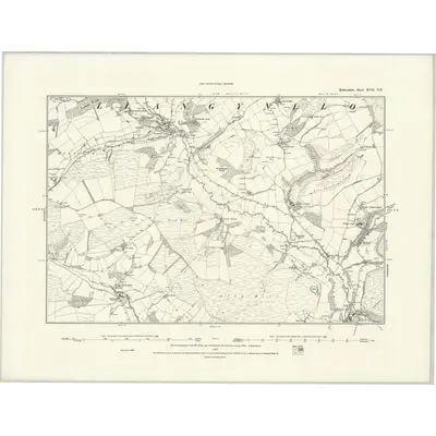 1887 Map of Radnorshire XVII.NE, 1888 Print