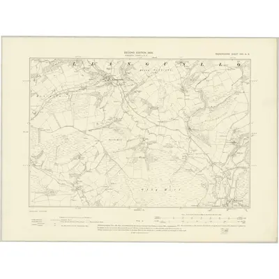 1902 Map of Radnorshire XVII.NE, 1905 Print