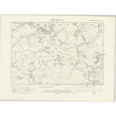 1902 Map of Radnorshire XVII.NE, 1931 Print