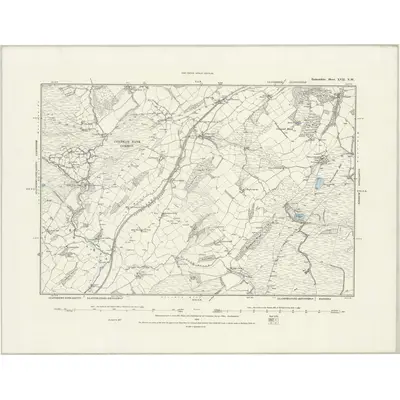 1887 Map of Radnorshire XVII.NW, 1888 Print