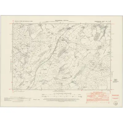1948 Map of Radnorshire XVII.NW, 1953 Print