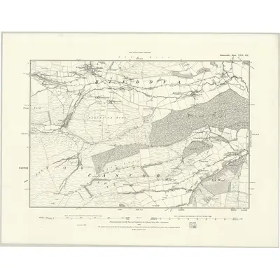 1887 Map of Radnorshire XVII.SE, 1888 Print