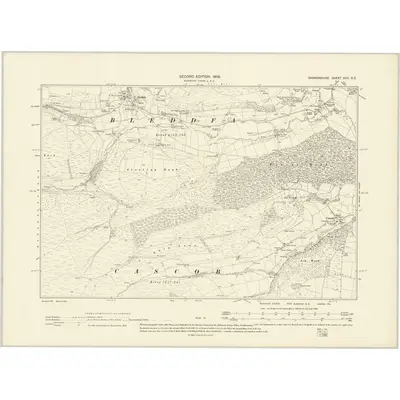 1902 Map of Radnorshire XVII.SE, 1905 Print