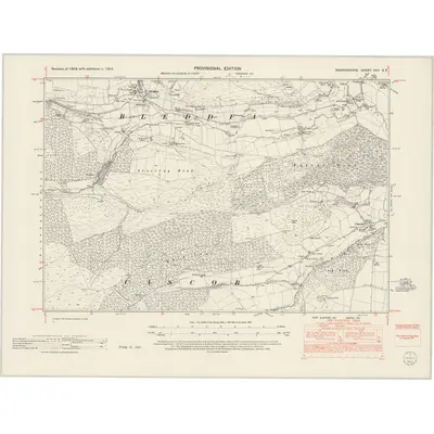 1952 Map of Radnorshire XVII.SE, 1953 Print