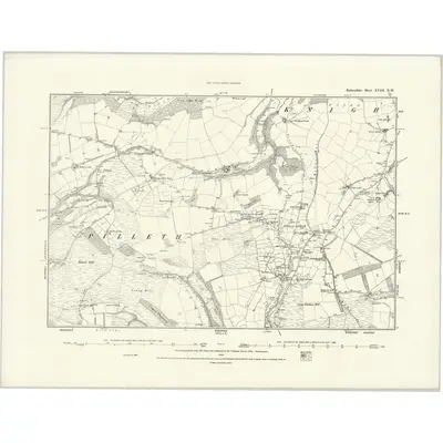 1887 Map of Radnorshire XVIII.NW, 1888 Print