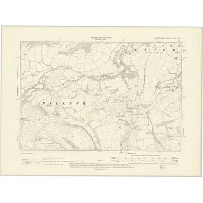 1902 Map of Radnorshire XVIII.NW, 1905 Print