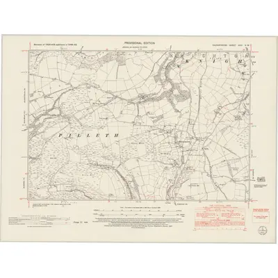 1948 Map of Radnorshire XVIII.NW, 1953 Print