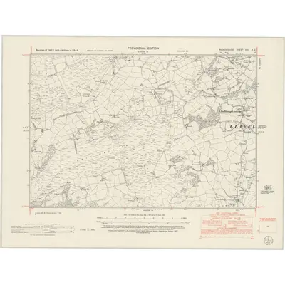 1948 Map of Radnorshire XXII.NE, 1953 Print