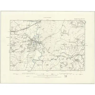 1887 Map of Radnorshire XXIII.NE, 1888 Print