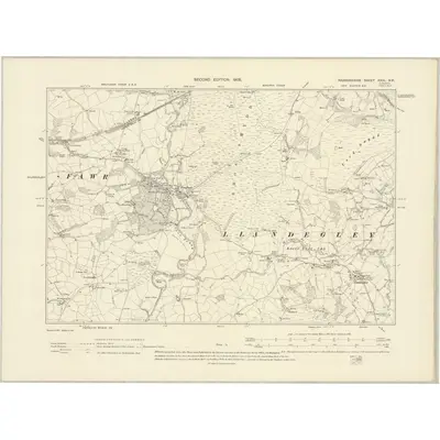 1902 Map of Radnorshire XXIII.NE, 1905 Print
