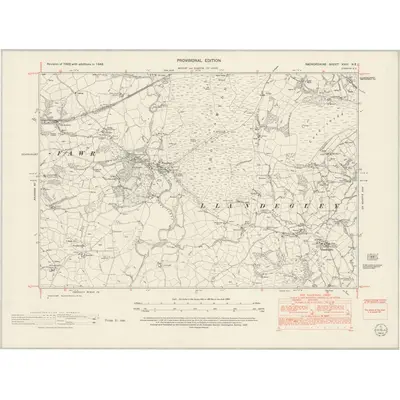 1948 Map of Radnorshire XXIII.NE, 1953 Print