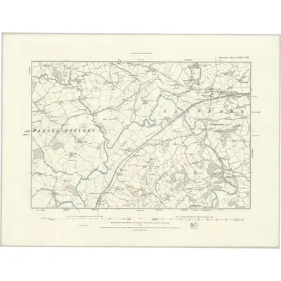 1887 Map of Radnorshire XXIII.NW, 1888 Print