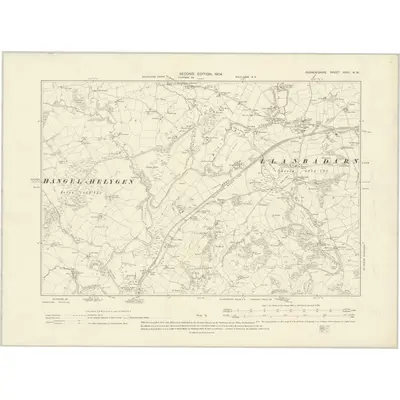 1902 Map of Radnorshire XXIII.NW, 1904 Print