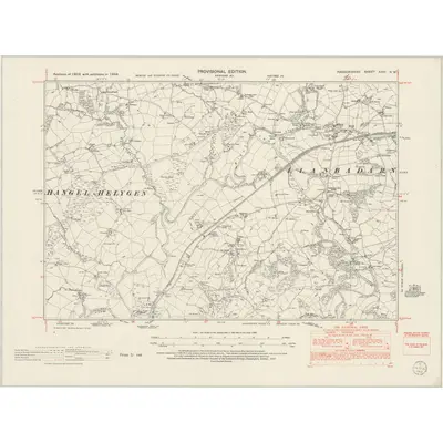 1948 Map of Radnorshire XXIII.NW, 1953 Print