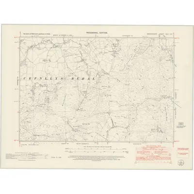 1948 Map of Radnorshire XXIII.SE, 1953 Print