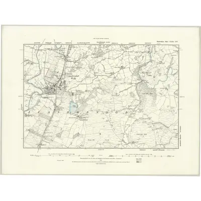 1887 Map of Radnorshire XXIII.SW, 1888 Print