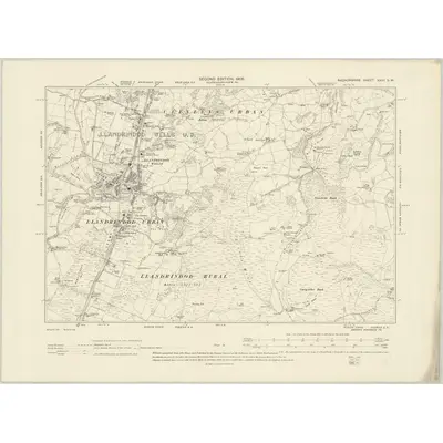 1902 Map of Radnorshire XXIII.SW, 1905 Print