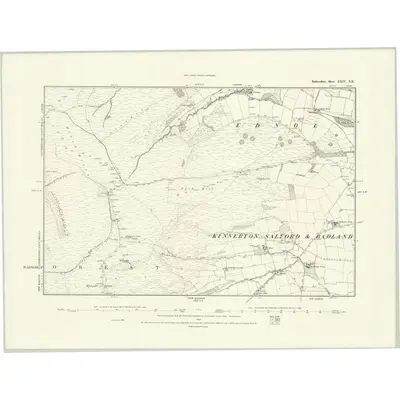 1886 Map of Radnorshire XXIV.NE, 1888 Print