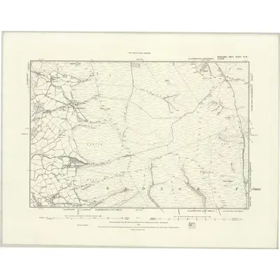 1886 Map of Radnorshire XXIV.NW, 1888 Print
