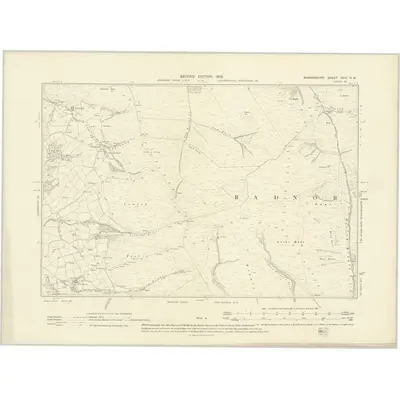 1902 Map of Radnorshire XXIV.NW, 1905 Print