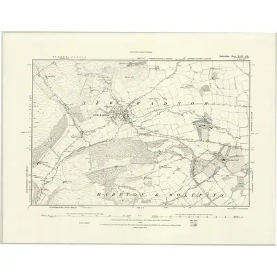 1886 Map of Radnorshire XXIV.SE, 1888 Print