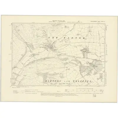 1902 Map of Radnorshire XXIV.SE, 1905 Print