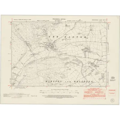 1948 Map of Radnorshire XXIV.SE, 1953 Print