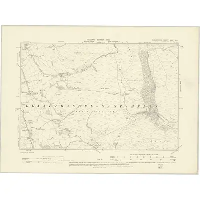 1902 Map of Radnorshire XXIV.SW, 1905 Print