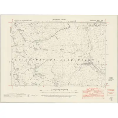 1948 Map of Radnorshire XXIV.SW, 1953 Print