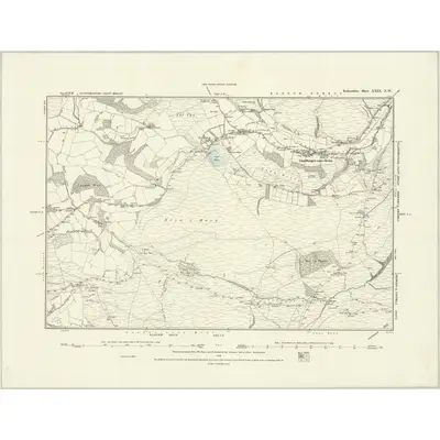 1887 Map of Radnorshire XXIX.NW, 1888 Print