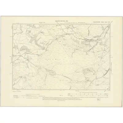 1902 Map of Radnorshire XXIX.NW, 1905 Print