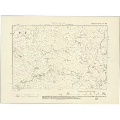 1902 Map of Radnorshire XXIX.SW, 1905 Print
