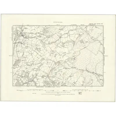 1887 Map of Radnorshire XXVIII.NW, 1888 Print