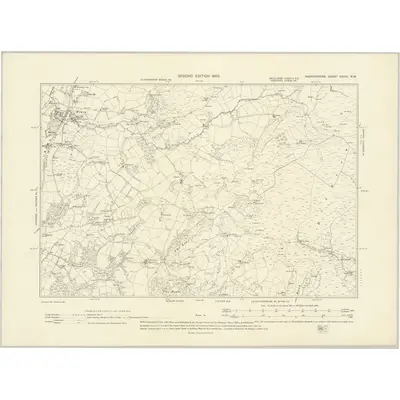1902 Map of Radnorshire XXVIII.NW, 1905 Print