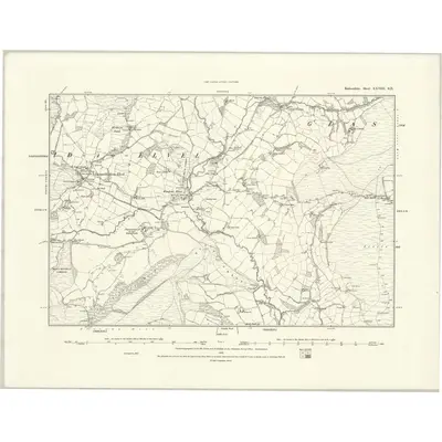 1887 Map of Radnorshire XXVIII.SE, 1888 Print