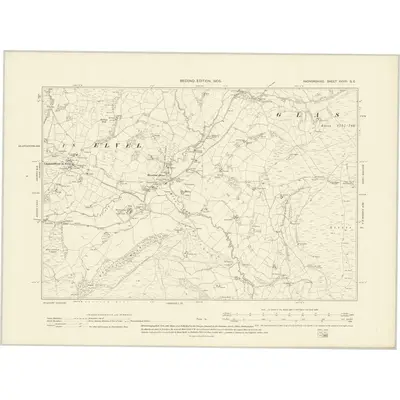 1902 Map of Radnorshire XXVIII.SE, 1905 Print